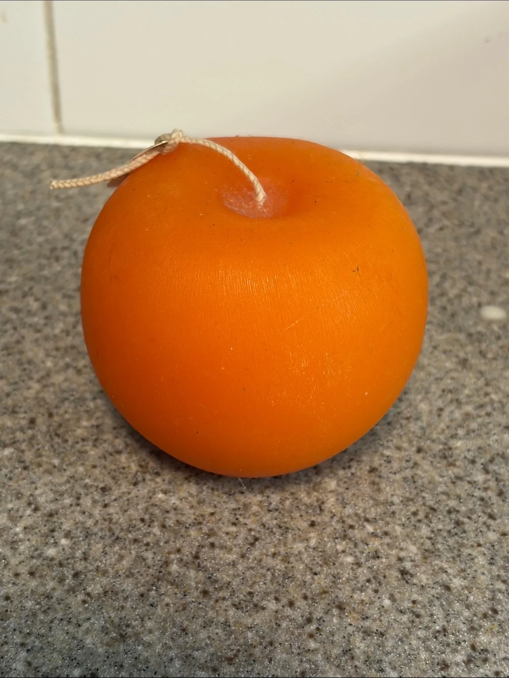 APL Orange Decorative Apple Accent with Yellow Tag